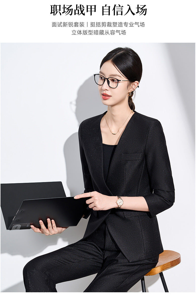 Cross-Border Suit Jacket for Formal Occasions, Fashionable Goddess Style, Versatile, High-End, Elegant, Interview Office Suit Set