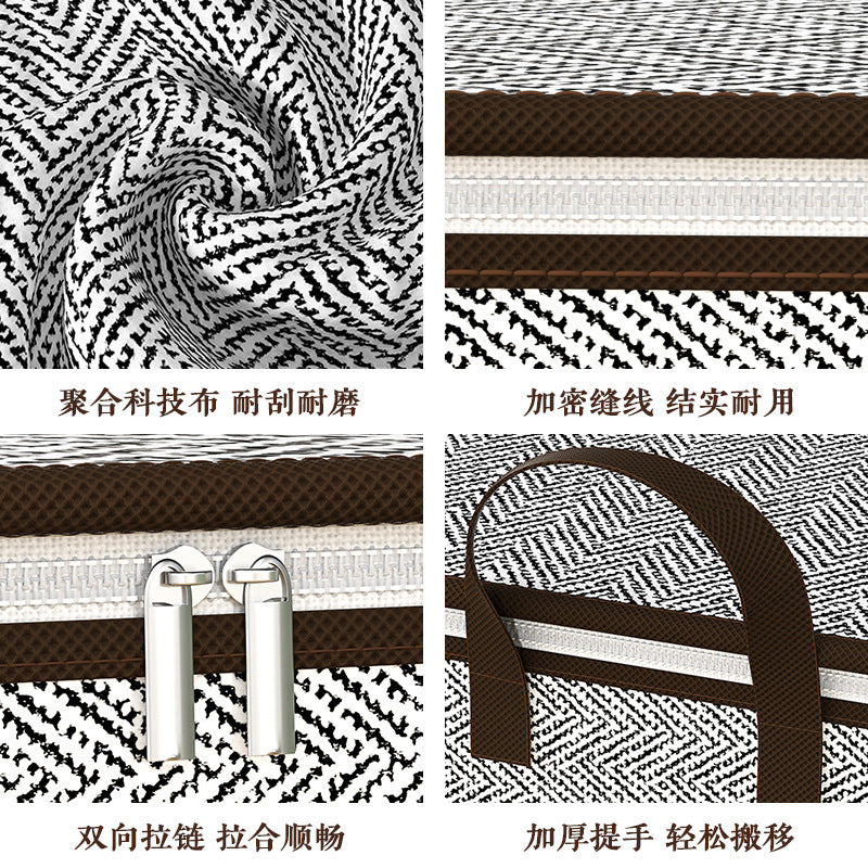 Large-Capacity Moving Packing Bag for Clothes, Cotton Quilt, Luggage Storage Bag, Snakeskin Woven Clothing Storage Bag