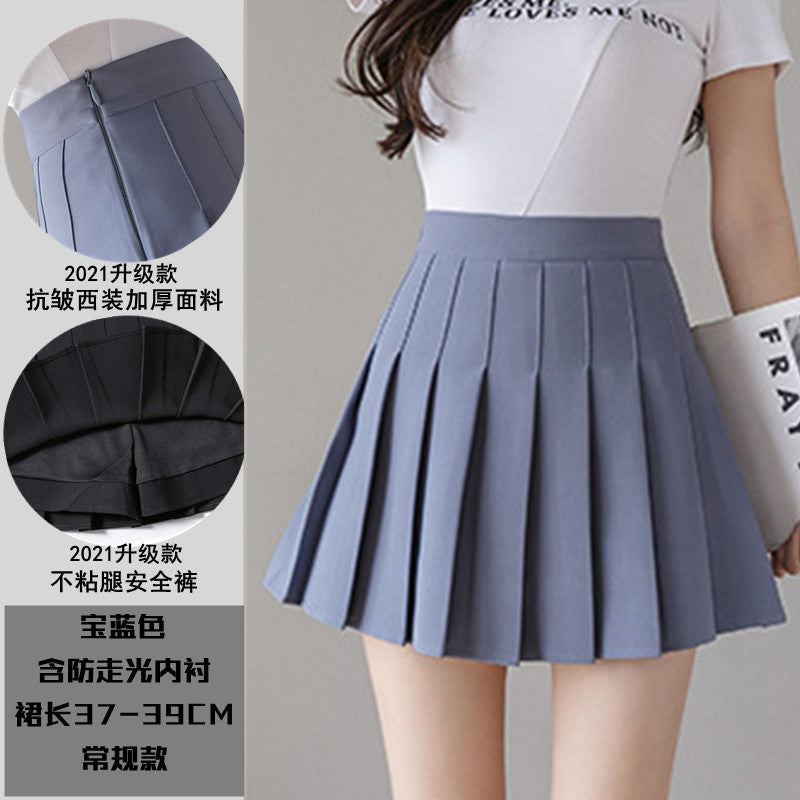 Half-Length Pleated Skirt Spring and Summer 2026 New Style Black Plus Size Autumn and Winter Plaid Korean Style High-Waisted A-Line Short Skirt