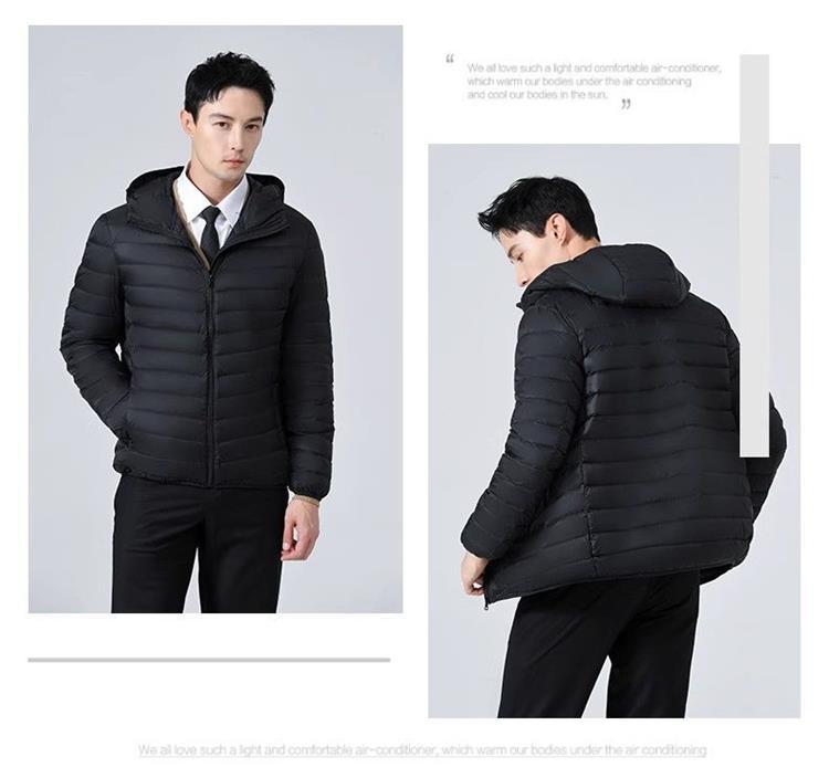 2024 New Style Lightweight Cotton Western Style Clothing Men's Short Lightweight Anti-Season Light Warm Jacket Fashionable Stitching
