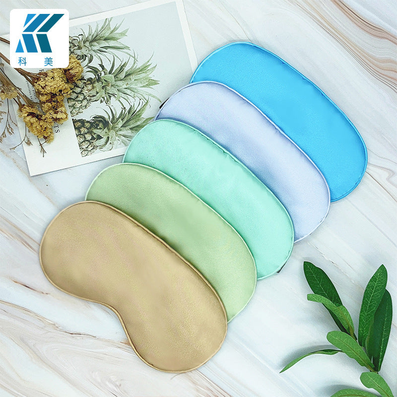 Cross-Border Eye Masks in Stock, Double-Sided Imitation Silk Sleep Wholesale, Blackout for Nap, Travel, Aviation, Full Blackout Eye Protection
