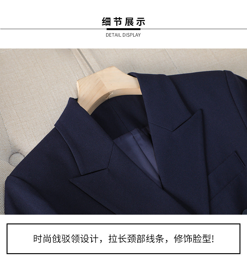 Cross-Border Suit Set for Female College Students, Interview Attire, Formal Fitted Jacket, New High-End Professional Workwear
