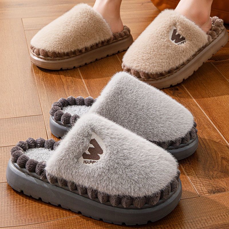 Winter plus size Men's Cotton Slippers Thickened Indoor and Outdoor Wear Non-slip Thick Bottom Warm Home Use Men's and Women's Cotton Slippers Day