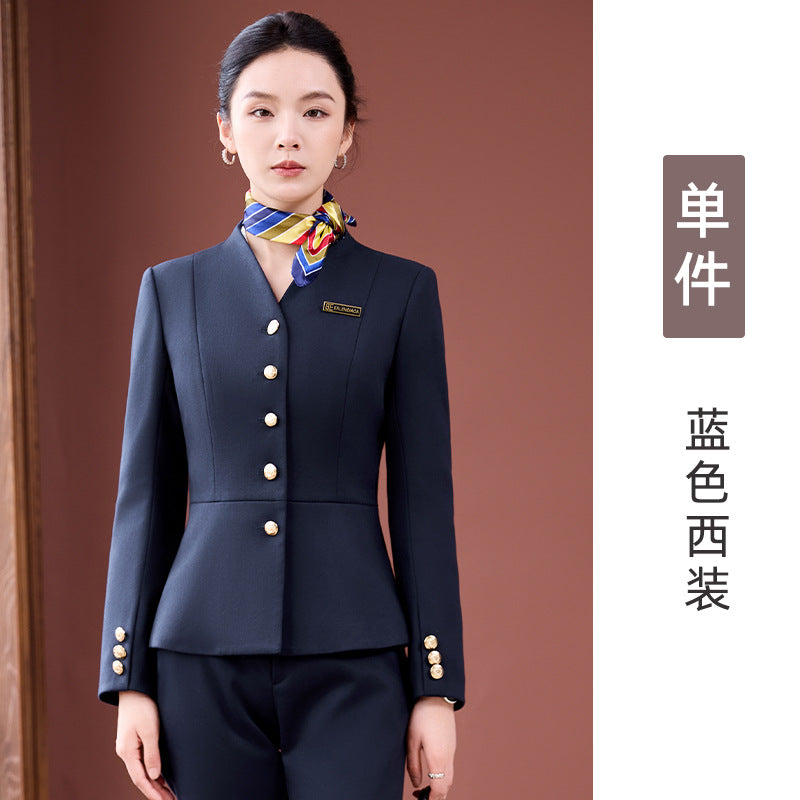 High-End Professional Suit for Women, Autumn Outfit, Stylish and Capable Workwear for Sales Department and Beauty Salon