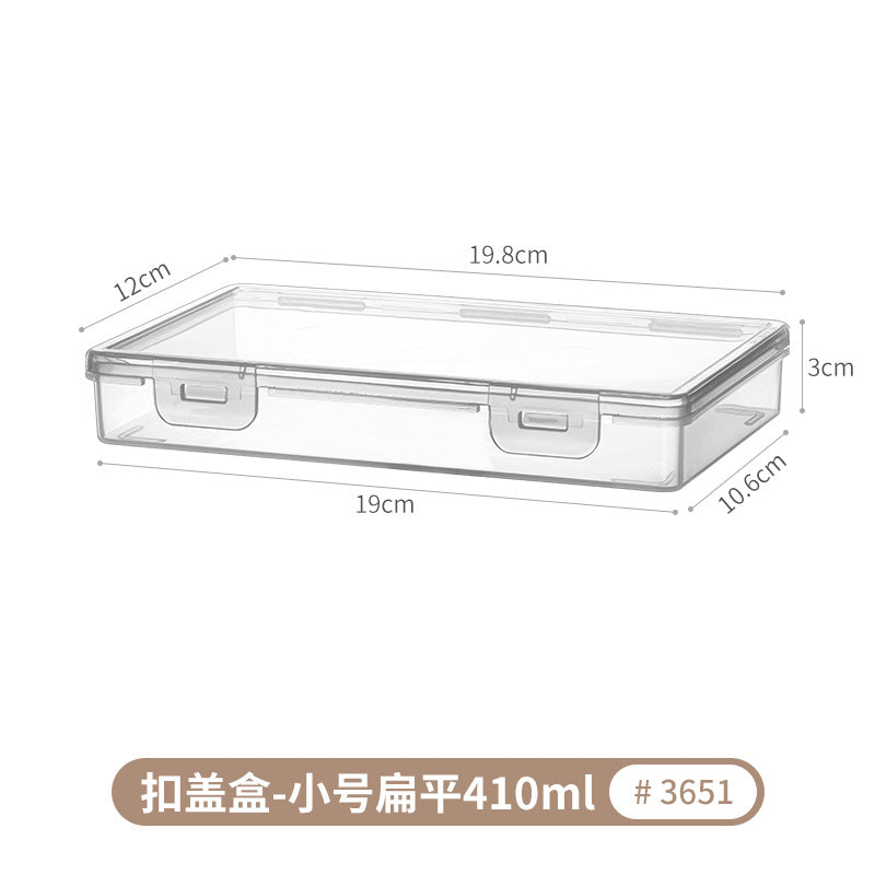 [Special Offer] Transparent Storage Box Flip-Top Organizer Multi-Purpose Square Storage Box Miscellaneous Box 20 Sizes