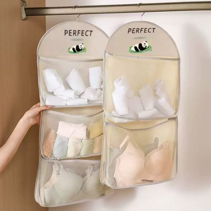 Socks Storage Artifact Net Bag Hanging Bag Dormitory Hanging Wardrobe Underwear Underwear Underwear Door Rear Storage Finishing Storage Bag