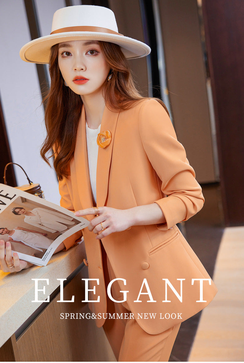 Cross-border spring business attire professional suit women's hotel front desk work clothes women's formal attire beautician work clothes