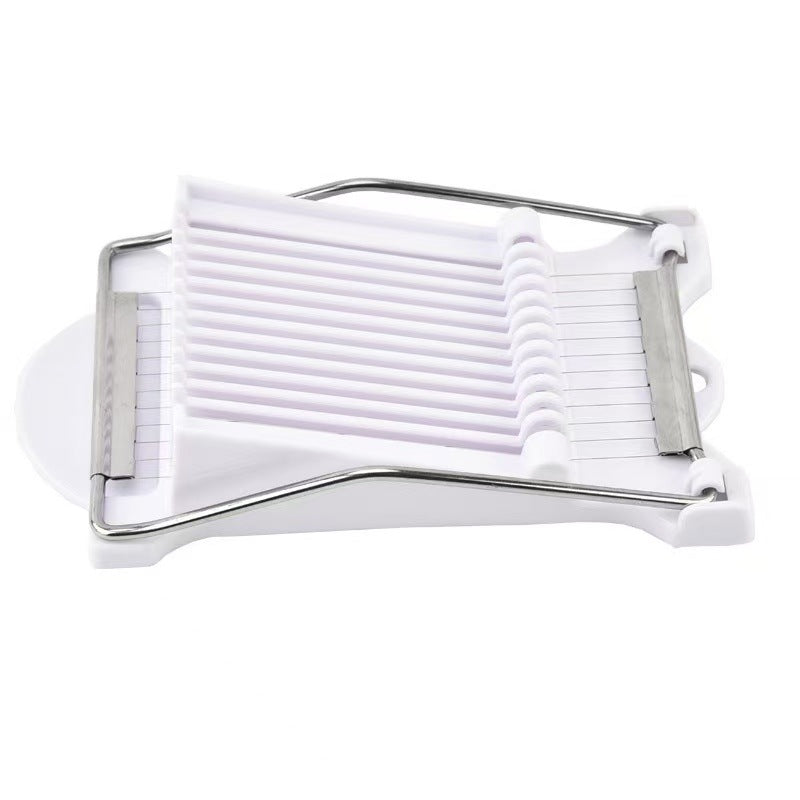 10-Line Lunch Meat Slicer Household Fruit Vegetable Cutter Kitchen Egg Ham Potato Stainless Steel Wire Slicer