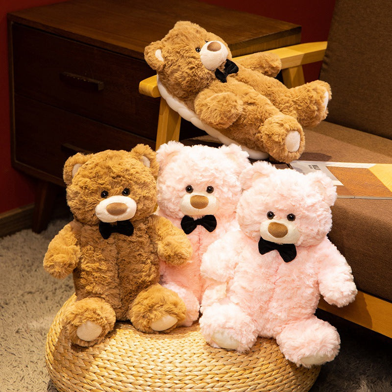 Cute Bear Slippers Winter Home Plush Cotton Shoe Bag Heel Warm Doll Cotton Slippers Thickeneded Non-Slip Couple Shoes