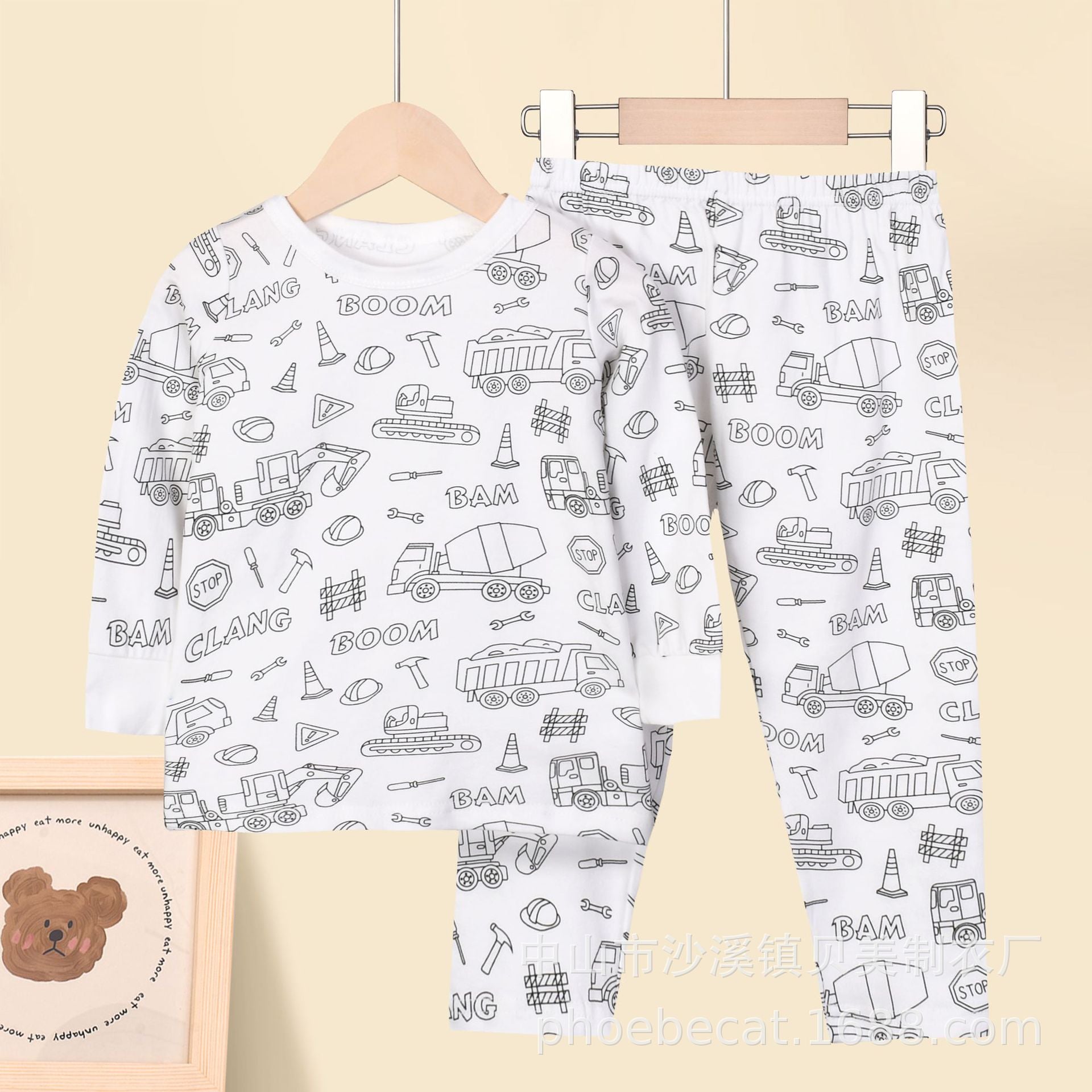 Foreign Trade Independent Stand Pull-Up Cotton Girls Sketch Coloring Comfortable Kidsren's Set Fun DIY Hand-Painted Class a Graffiti