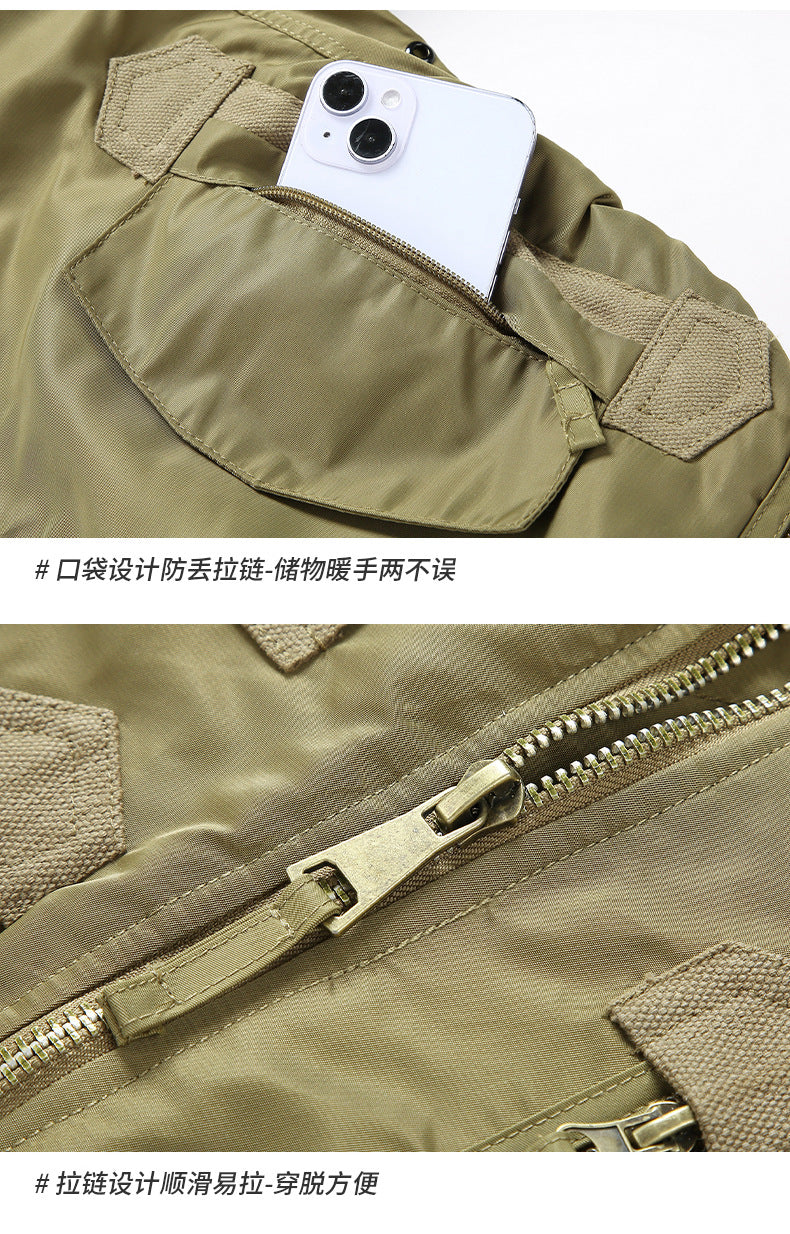 Autumn and Winter Ma1 New Jacket cotton and thickening Tooling Air Force Loose plus size Casual Jacket Baseball Suit Pilot