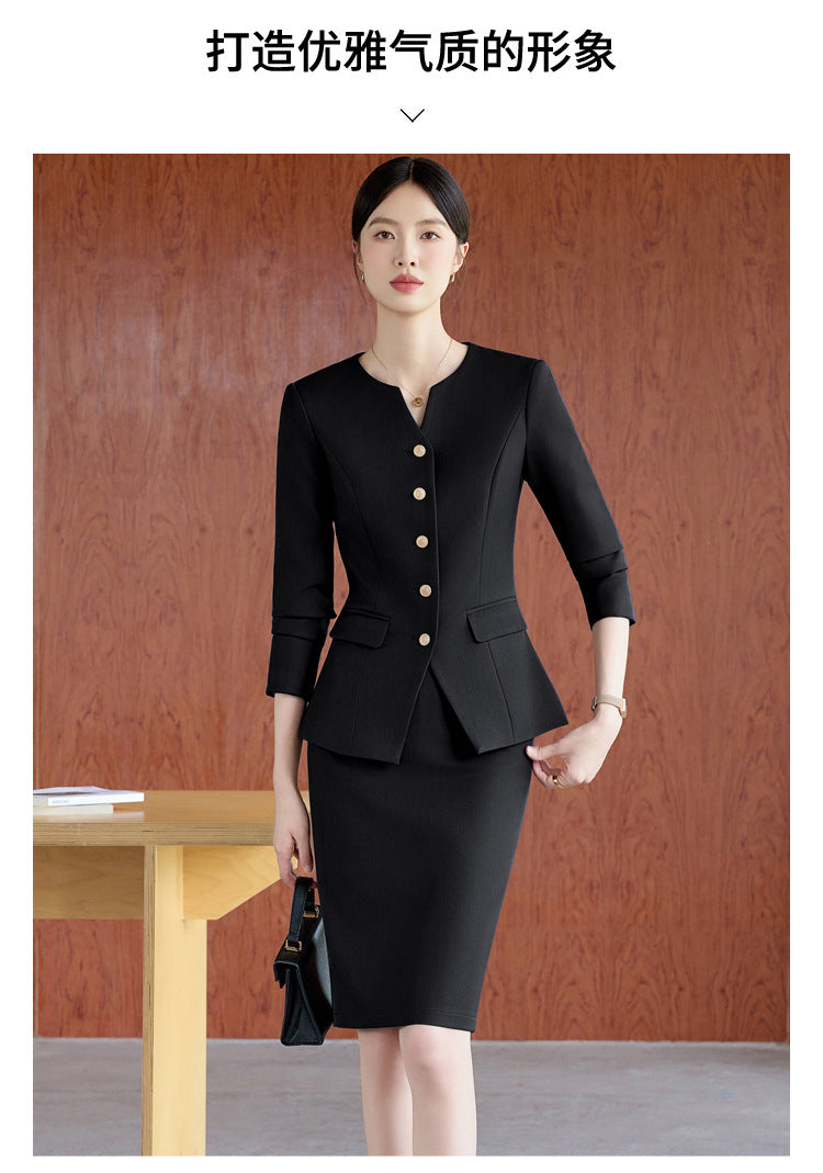 Suit Suit for Women Spring & Fall New Fashion Elegant Goddess Style Professional Wear Formal Wear Beauty Salon Jewelry Store Work Clothes