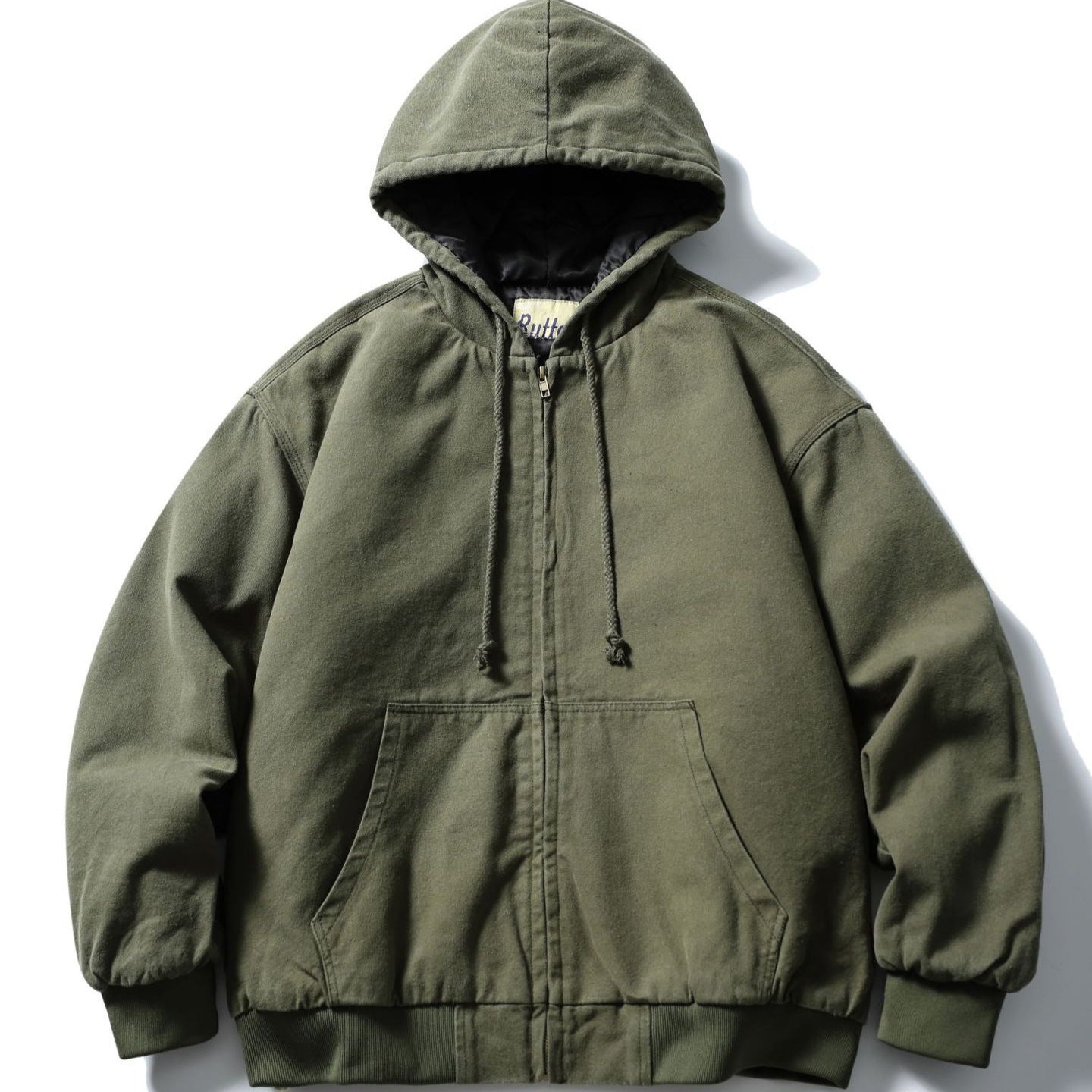 Mr. Song's Cross-Border Japanese-Style Trendy Heavily Washed Drawstring Hooded Inner Checkered Casual Warm Cotton Jacket for Men and Women