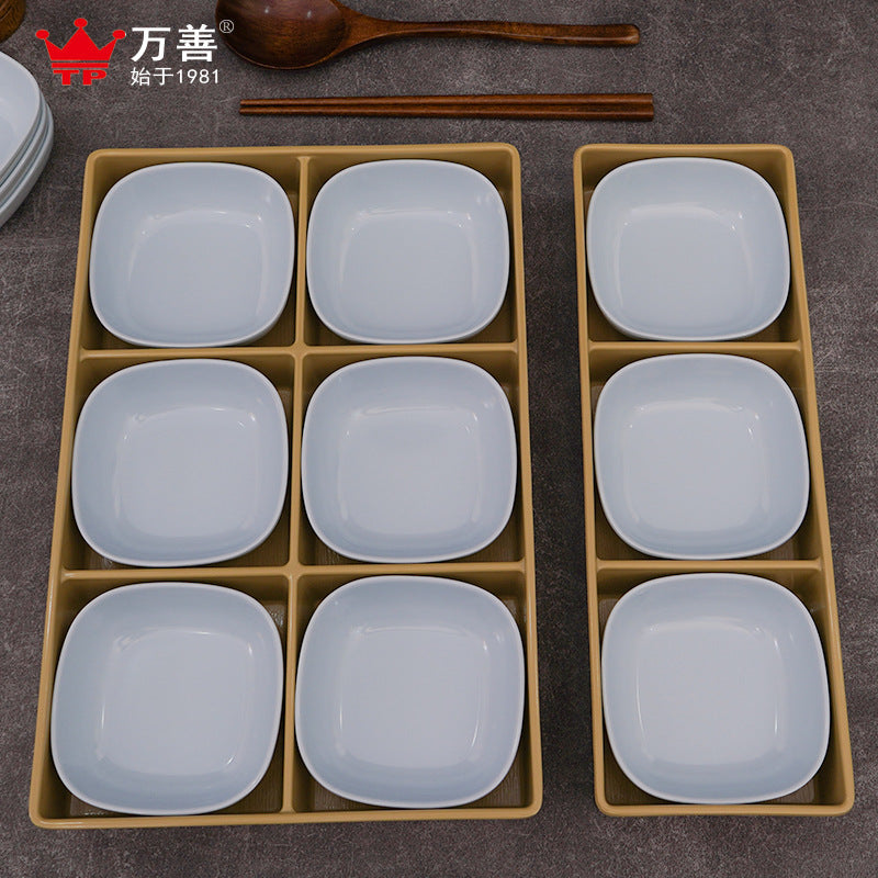 Melamine Korean-Style Divided Plate Tray Snack Kimchi Plate Nine-Compartment Food Set Commercial Custom Divided Plate