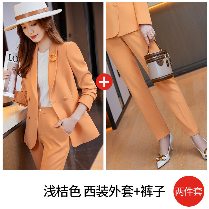 Cross-border spring business attire professional suit women's hotel front desk work clothes women's formal attire beautician work clothes