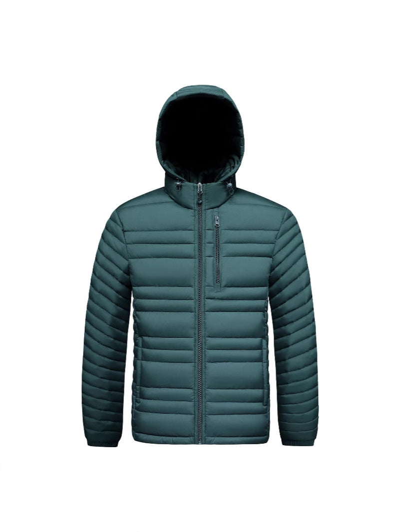 2025 new spareribs cotton-padded jacket men's winter cashmere coat cotton-padded jacket warm hooded outdoor cotton-padded jacket spareribs clothing cross-border