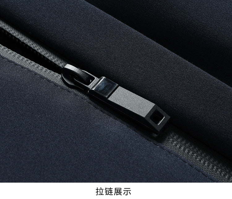Middle-aged and elderly cotton-padded jacket 2024 winter middle-aged men's fleece-lined hooded jacket business leisure warm cotton-padded jacket