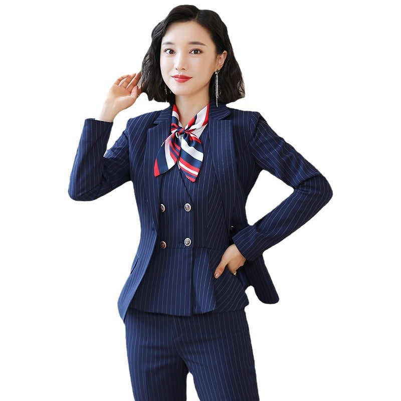 Beauty Salon Front Desk Work Clothes Professional Suit suit Cross-border New Hotel Manager Dress Stewardess Uniform Female Autumn