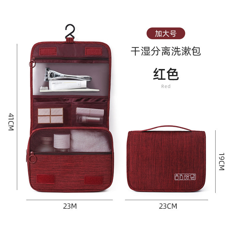 Travel Hook Toiletry Bag Storage Bag for Men and Women, Large Capacity Cosmetic Bag That Can Be Hung for Dry and Wet Separation Storage