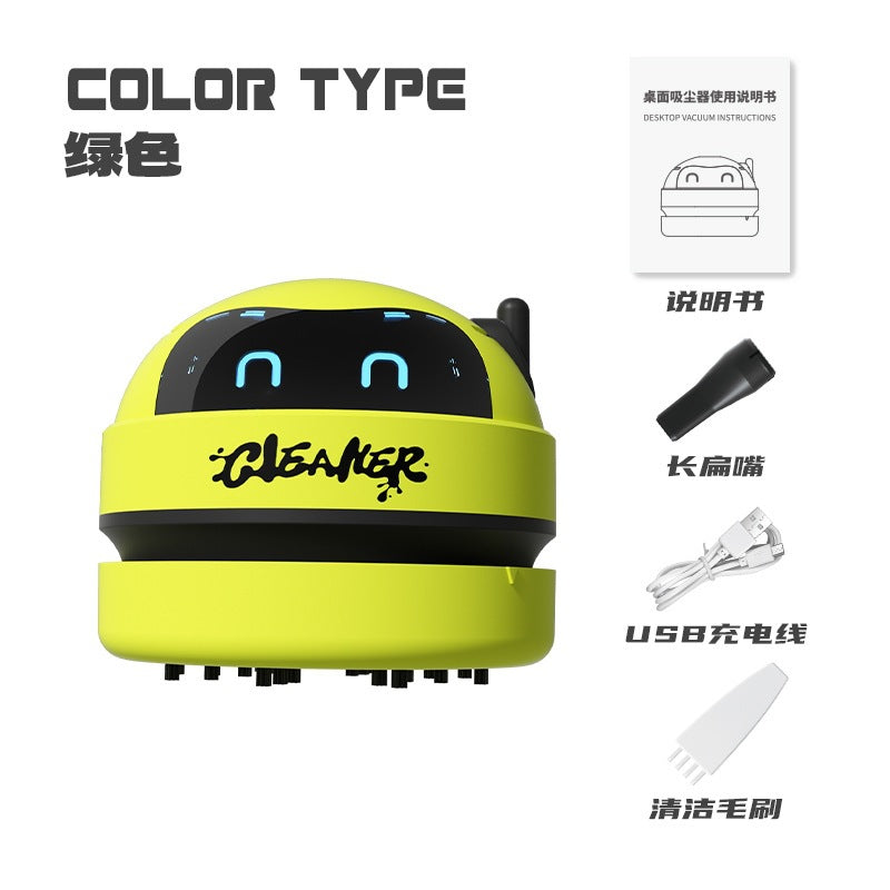 Cross-Border Desktop Vacuum Cleaner Student Mini Handheld Electric Suction Eraser Shavings Children's Cleaning Pencil Shavings Large Suction
