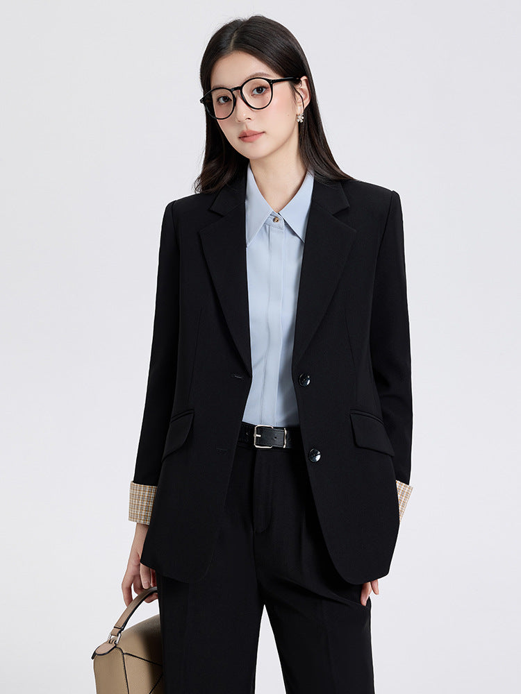 Cross-Border Professional Women's Suit Set, High-End Elegant Business Attire, Sophisticated Look for College Students' Interviews, Formal Suit Jacket