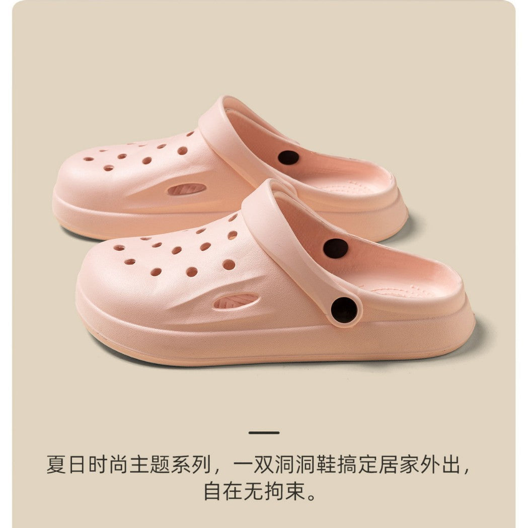 610 cross-border a generation of hair hole sandals summer beach shoes non-slip light excrement feeling wear baotou slippers
