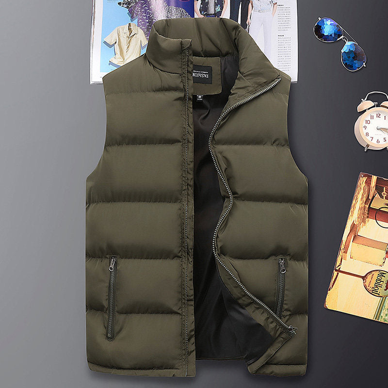 Men's Casual Fashion Vest for Autumn and Winter, Trendy Slim-Fit Jacket, Wholesale Dropshipping