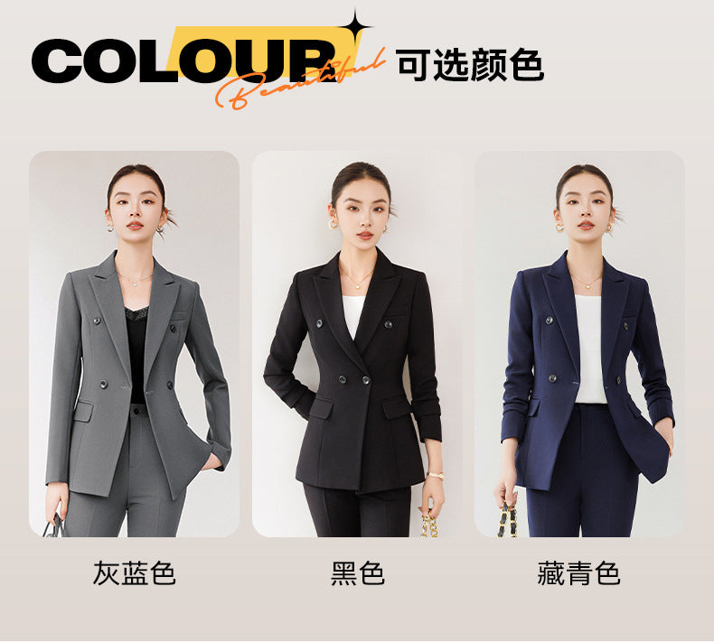 Cross-Border Women's Business Suit, Professional Attire for Interviews, College Student Blazer, Hotel High-End Elegant Workwear