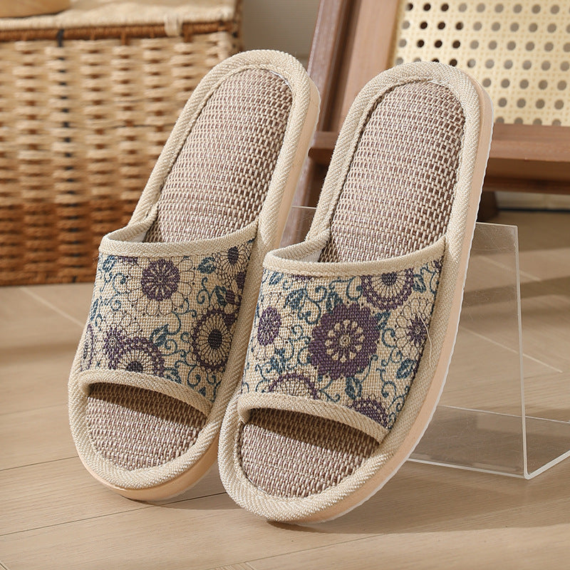 B&B Slippers Linen Hotel Disposable Slippers Beauty Salon Home Couple Men's Thickened Non-Slip Wholesale