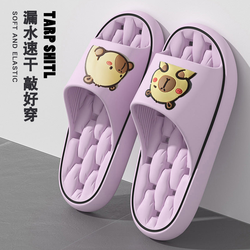 Kapi Barra Eva Slippers Women's Home Indoor Bath Shoes Bathroom Leakage Non-slip Slippers Men's Breathable Sandals