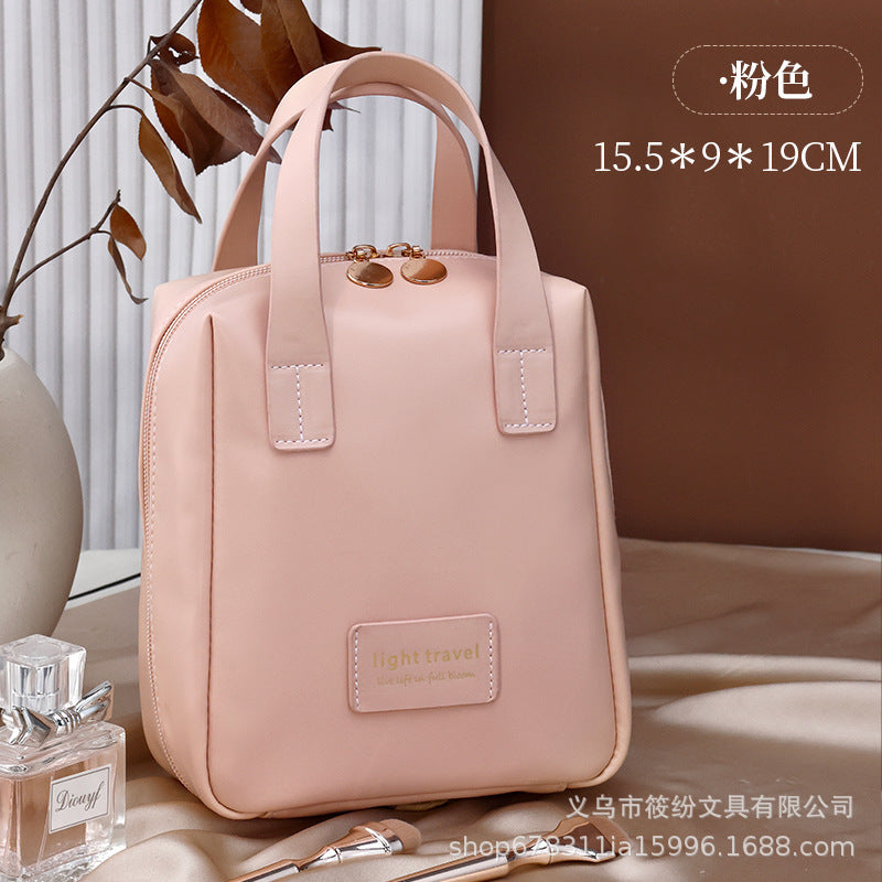 Korean Satchel Cosmetic Bag Pvc Dry and Wet Separation Toiletry Bag Satchel Waterproof Bath and Swimming Frosted Storage Bag