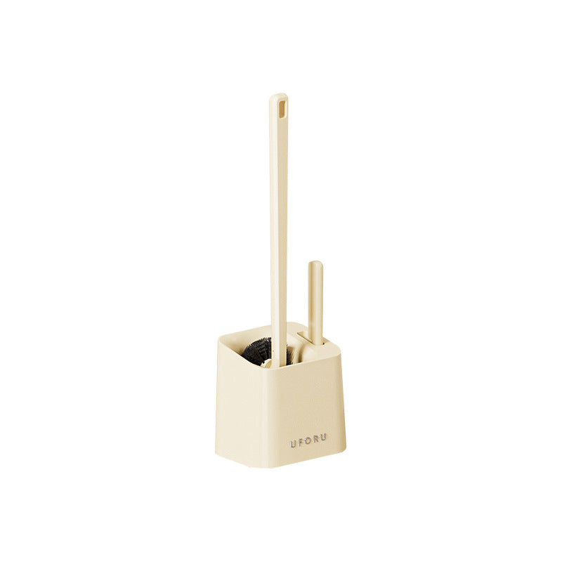 Long-Handled Toilet Brush Bathroom Multi-Functional No-Dead-Angle Cleaning Brush Household Punch-Free Wall-Mounted Toilet Brush with Base