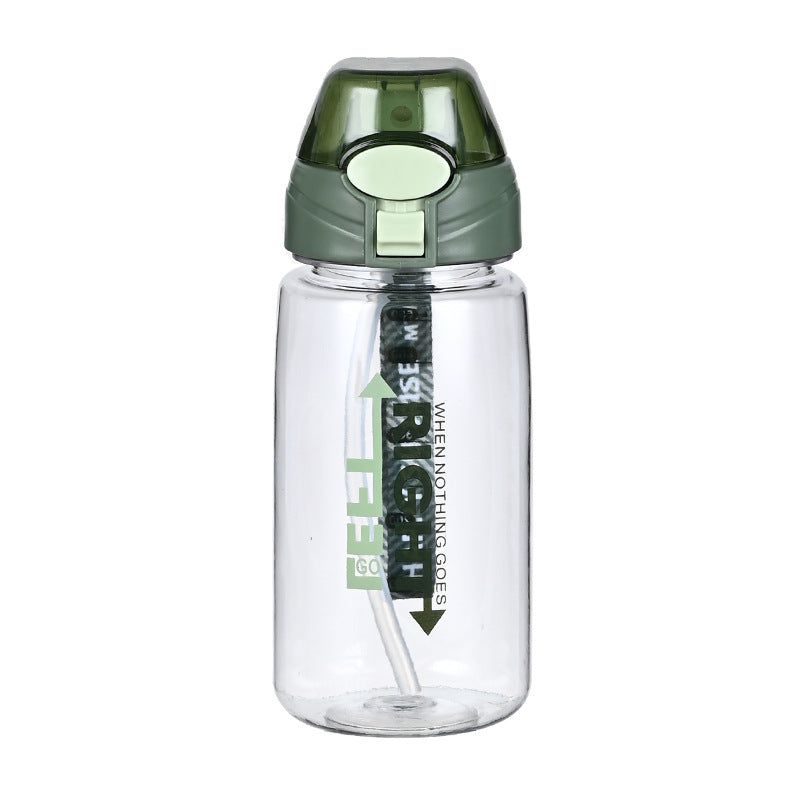 Straw Cup Student High Temperature Cartoon Cute Universal Wholesale Plastic Handy Cup Direct Drinking Large Capacity Kettle