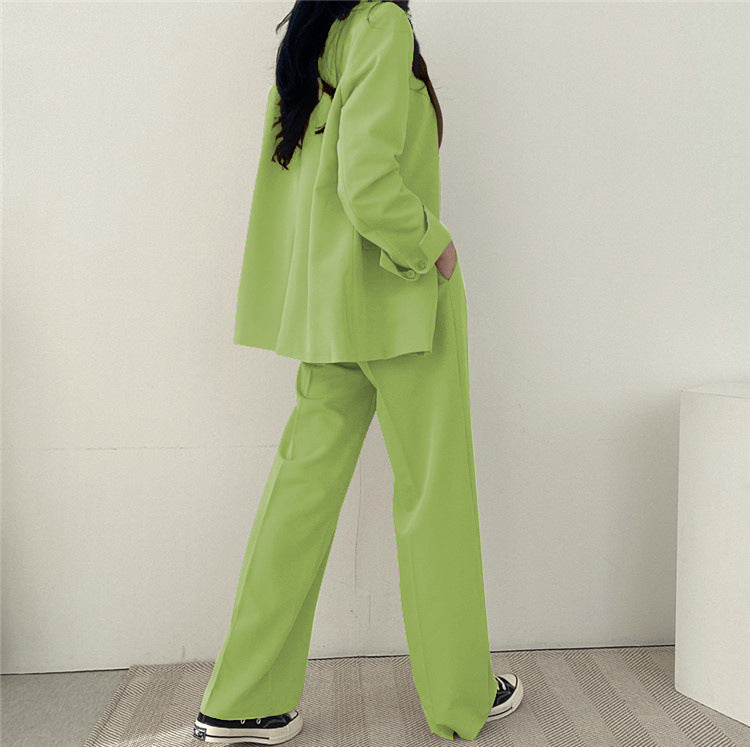 Suit Jacket High Sense Women's Spring and Autumn Design Sense Thin Niche Professional suit Temperament Slim-fit Small Suit Two-piece Set