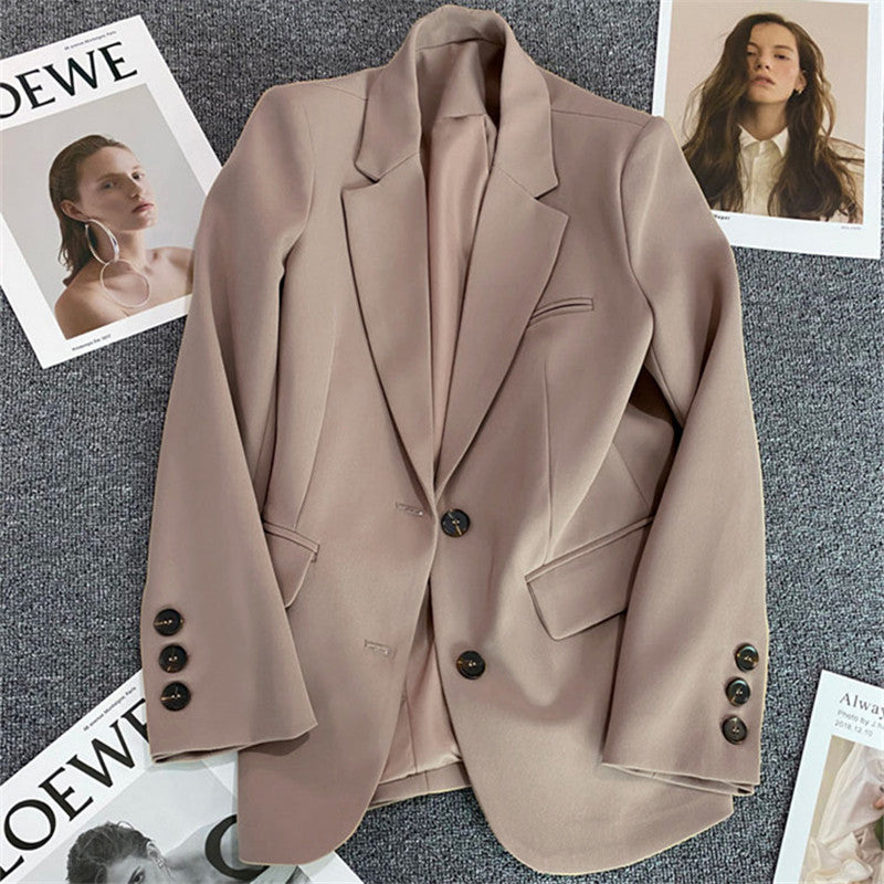 Avocado Green Blazer for Women 2026 Spring and Autumn New Casual Stylish Street-Style Blazer Korean Version Suit Jacket