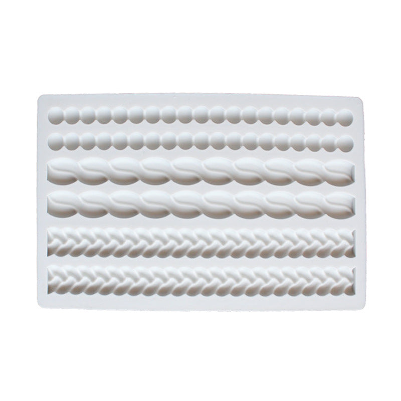 Hemp Rope Pearl Woven Belt Chain DIY Decorative Flip Cake Edge Chocolate Silicone Mould Gum Dropping Biscuit