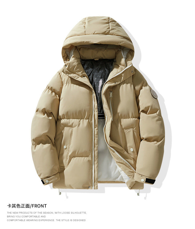 Autumn and Winter New Graphene Cotton Coat, Warm Couple's Same Style Hooded Cotton Jacket, Thickened Winter Coat