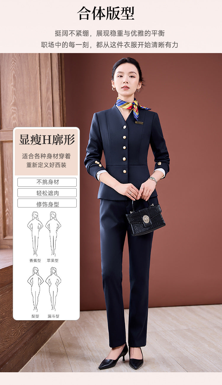 High-End Professional Suit for Women, Autumn Outfit, Stylish and Capable Workwear for Sales Department and Beauty Salon
