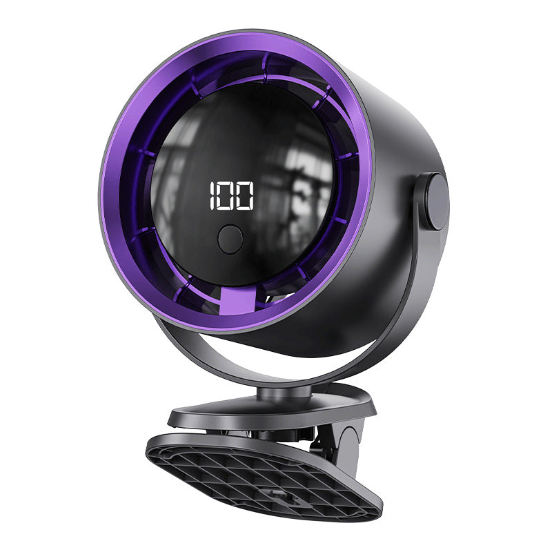 Dormitory Digital Display Clip Fan Student Desktop Fan Portable Fan Home Desktop Small Circulation Fan Cross-Border