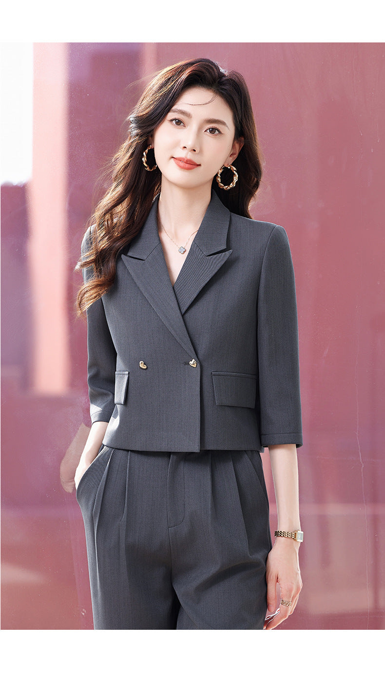High-End Age-Reducing Business Attire, Petite Suit, Stylish, Casual, Slimming and Taller, Short Suit and Pants