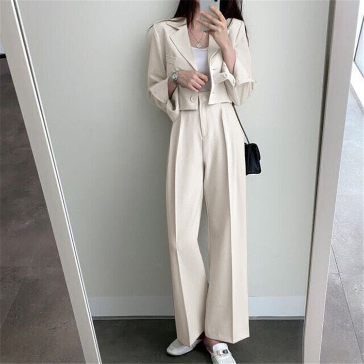 Autumn 2022 New khaki Small Suit Jacket Women's High Sense Small Temperament Commuter Suit suit
