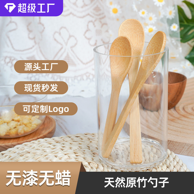 Bamboo Spoon Cross-Border to the Usa, Tea Spoon, Natural Wooden Spoon, Children's Spoon, Coffee Spoon, Honey Spoon, Bamboo Wooden Tableware, Small Spoon, Laser
