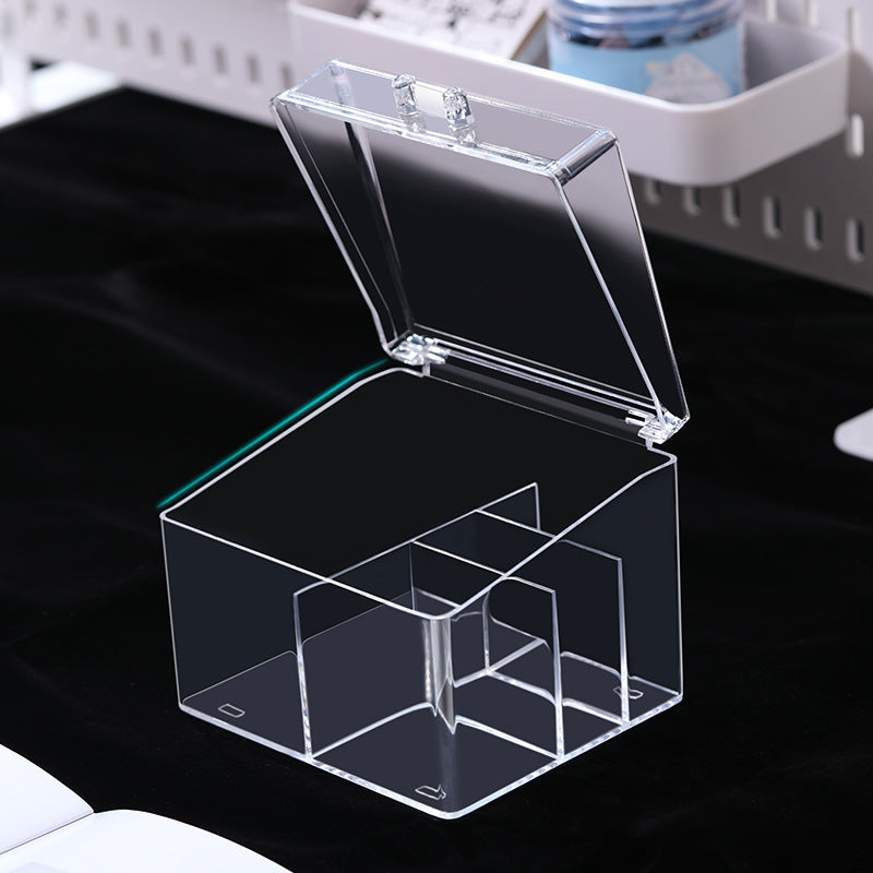Makeup Cotton Swab Storage Box Makeup Remover Cotton Toothpick Line Acrylic Box Desktop Beauty Egg Cosmetics Storage Box