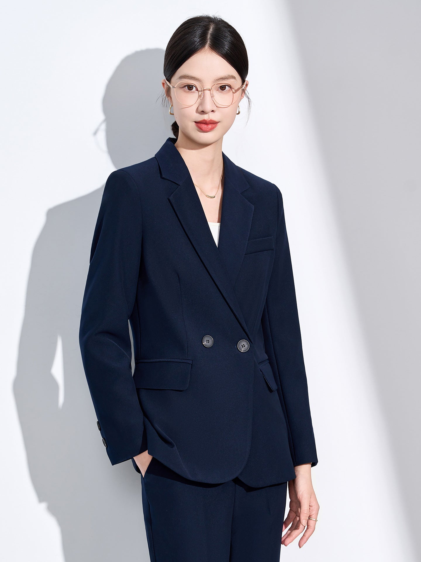 Blue Suit Suit for Women Spring & Fall New Style College Student Interview Classy Professional Formal Wear Small Suit Jacket Work Clothes