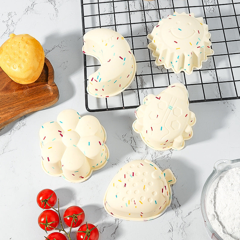New Silicone Muffin Cup Cake Baking Dessert Tart Pudding Mold Cake Cup Silicone Baking Mold Supply