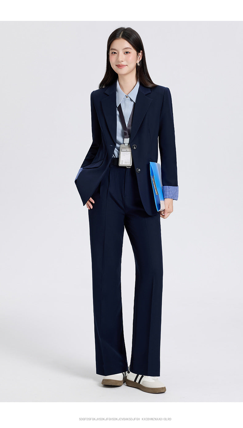 Cross-Border Professional Women's Suit Set, High-End Elegant Business Attire, Sophisticated Look for College Students' Interviews, Formal Suit Jacket