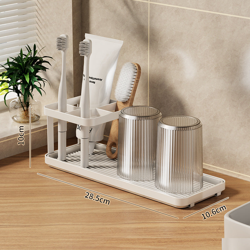 Simple Teeth Cup Toothbrush Storage Rack Toilet Toothbrush Mouthwash Cup suit Washing Table Electric Toothbrush Storage Rack