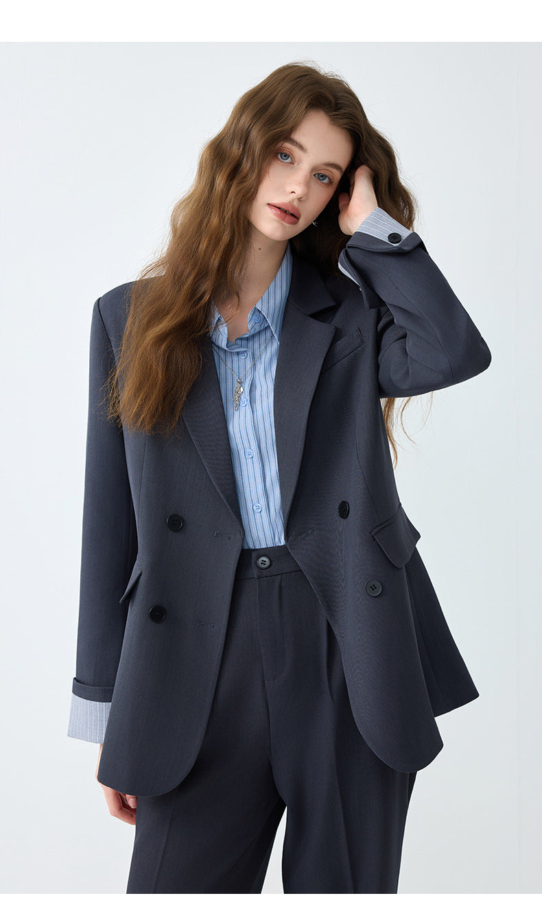 Cross-Border 2025 Blazer for Women Korean Drama Heroine Outfit Professional Formal Suit Casual Black High-End Commuting