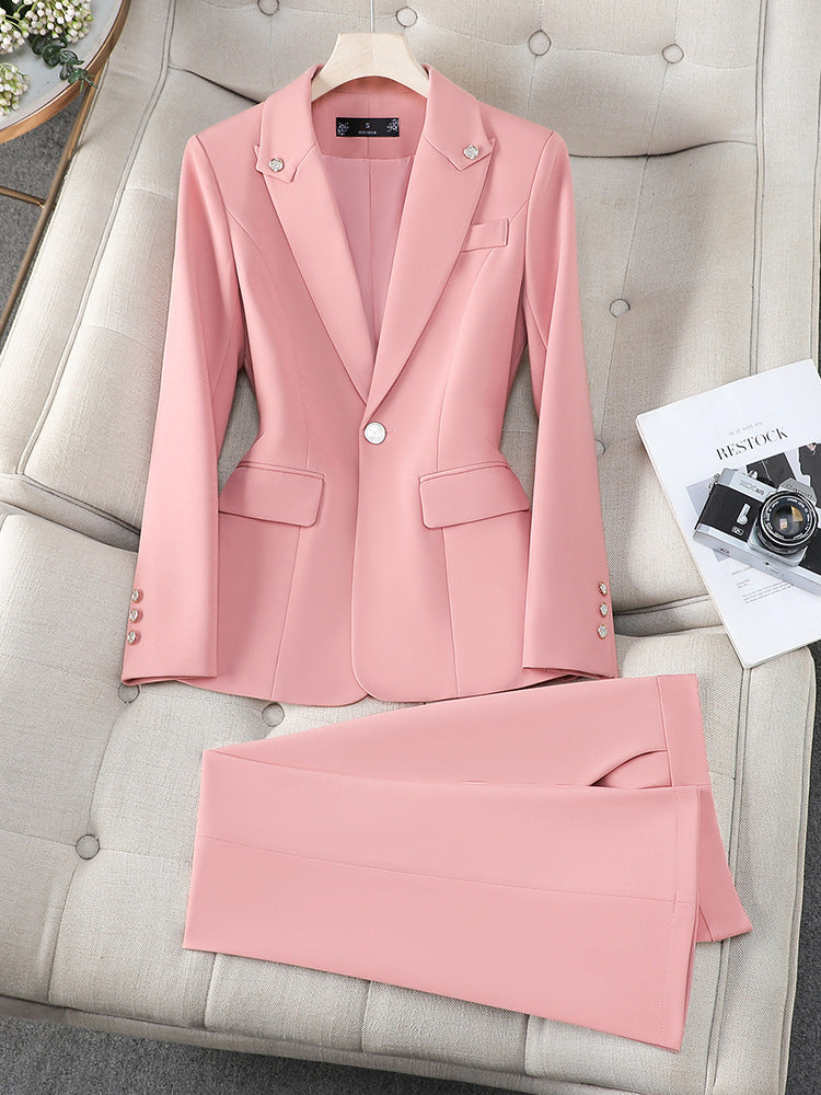 Cross-Border Women's Suit Set, New Autumn Style for College Students, Interview Formal Wear, Elegant Goddess Style Casual Blazer