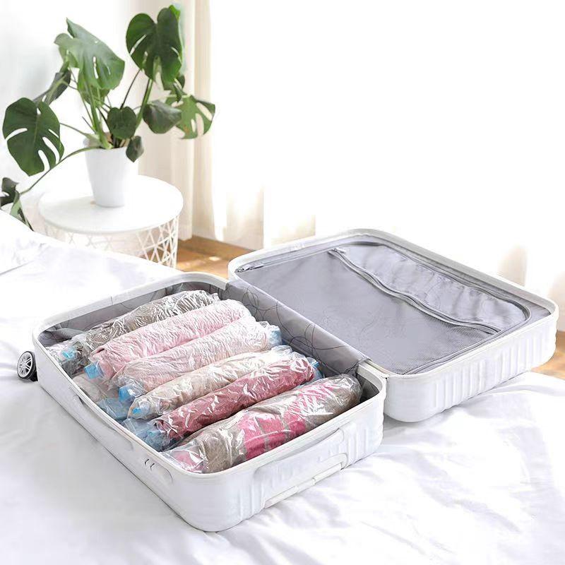Hand-Rolled Vacuum Compression Bag, Clothes Quilt Storage Bag, Sealed Bag Artifact, Business Trip, No Air Extraction, Home Travel
